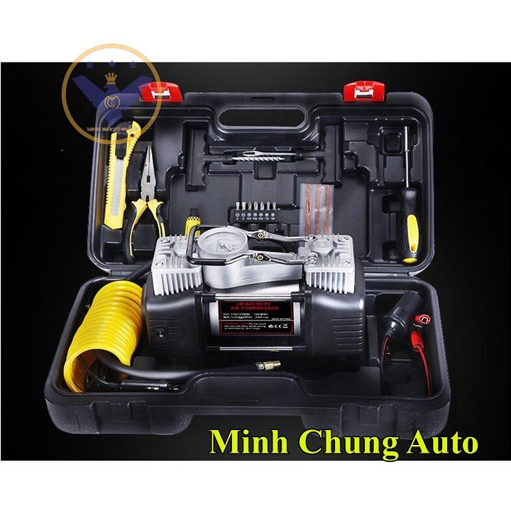 Bơm lốp ô tô 2 xi lanh Air Compressor CÓ ĐÈN