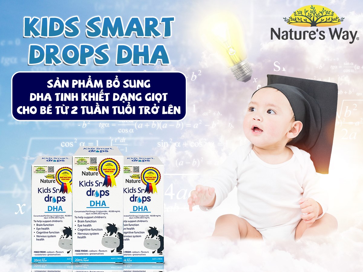 Kids smart drops dha - siro bổ sung dha dạng nước