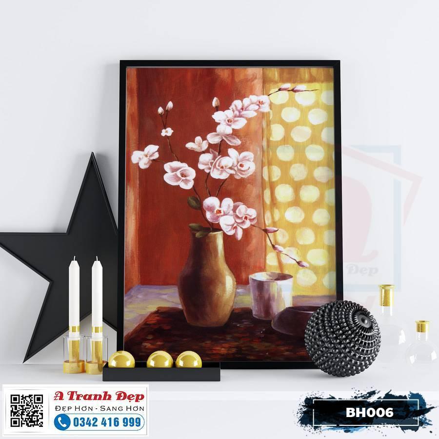 Tranh Canvas bình hoa nghệ thuật - BH006