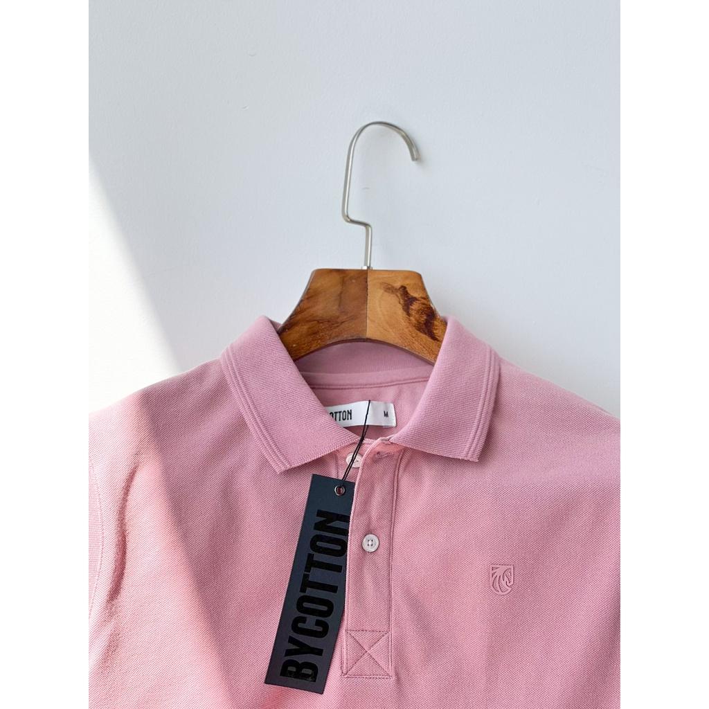 Áo Thun Polo Nam Cổ Bẻ Tím Nhạt BY COTTON Light Purple Basic Polo