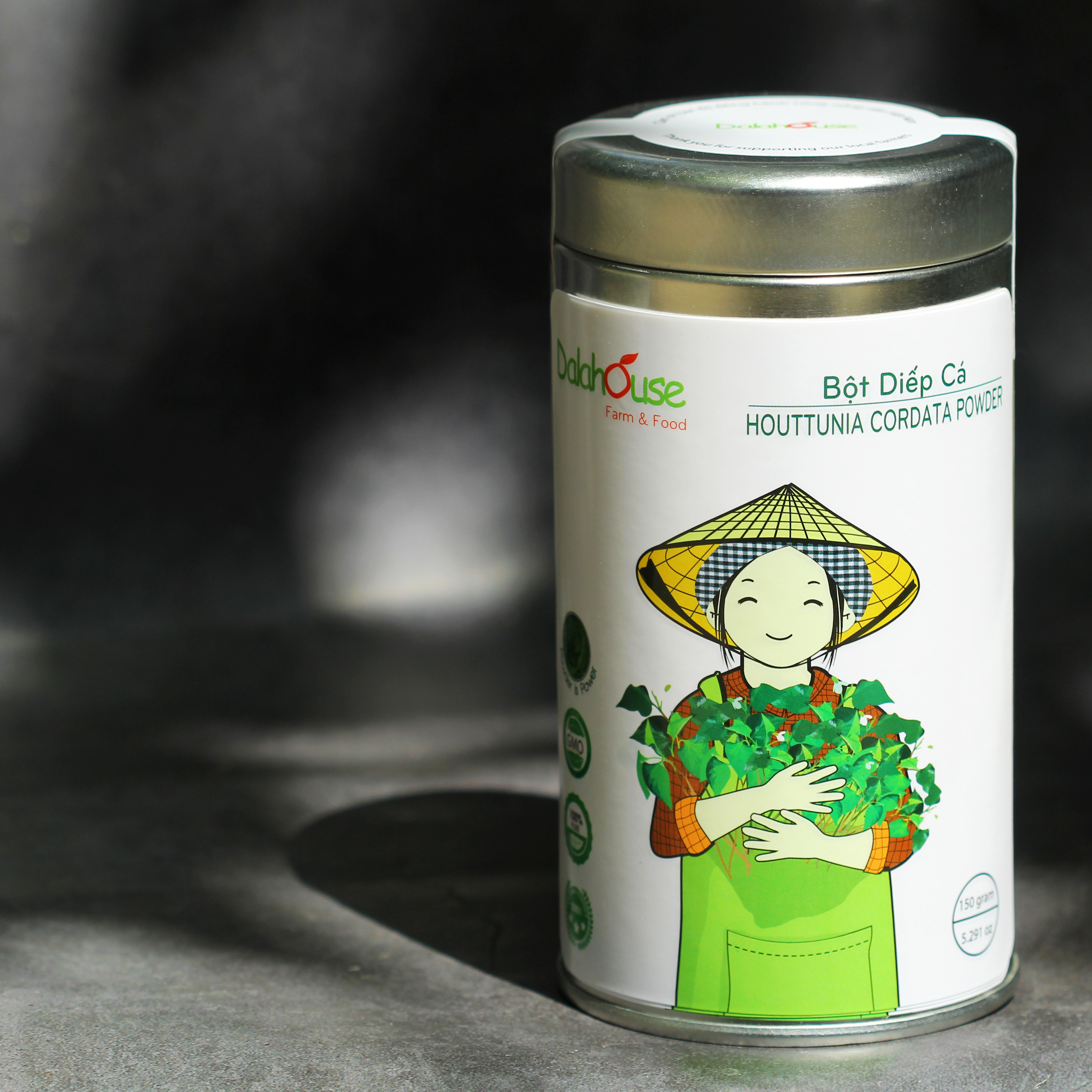 Bột Diếp Cá Nguyên Chất Sấy Lạnh DalaHouse - Lon 150g