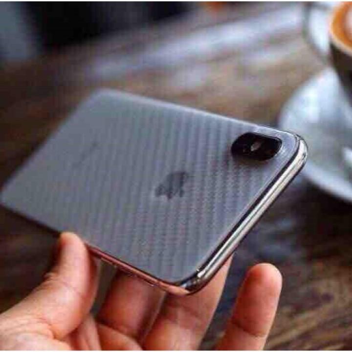 Miếng dán lưng chống trầy cho iPhone X vân Carbon