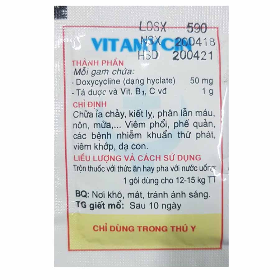 Combo 5 gói Bột hòa tan đặc trị tiêu chảy ói mửa cho chó mèo - Hanvet Vitamicyn 5gam