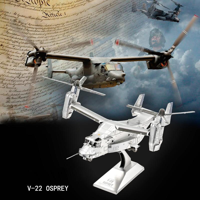 Mô hình lắp ghép 3d kim loại máy bay V-22 Osprey