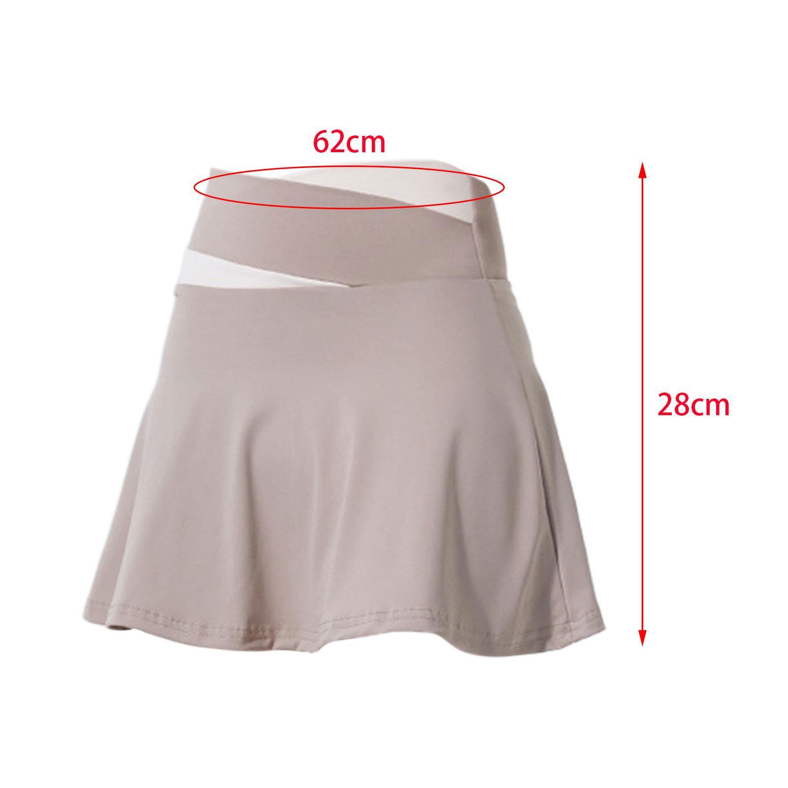 Tennis Skirt, Badminton Skirt Short Skirt, Ladies High Waist Anti Exposure Clothes, Gymwear Golf Skirts Womens Skirt for Sports Exercise
