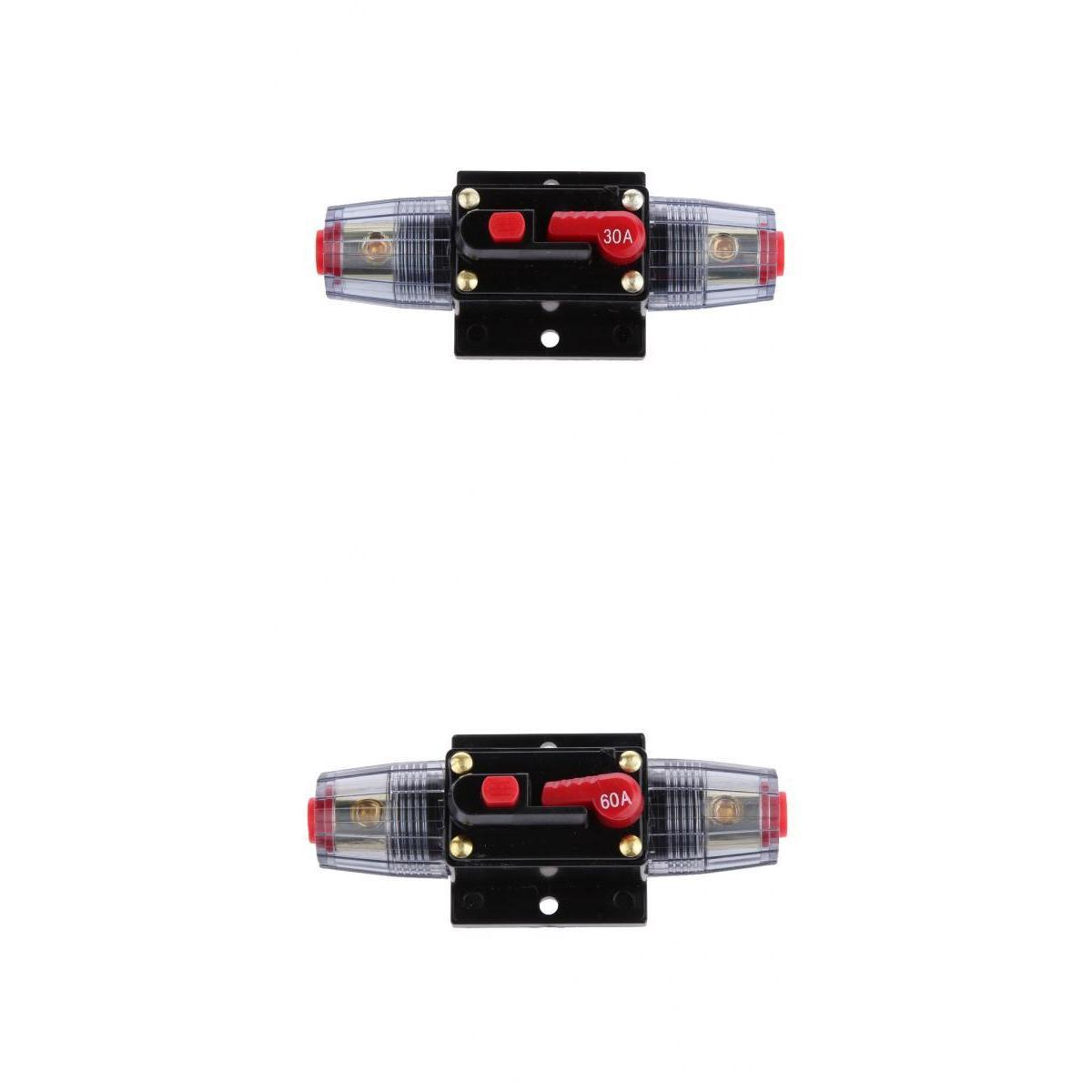 12V-24V Auto Circuit Breaker 60A+30A Manual Reset Switch Car Audio Fuse