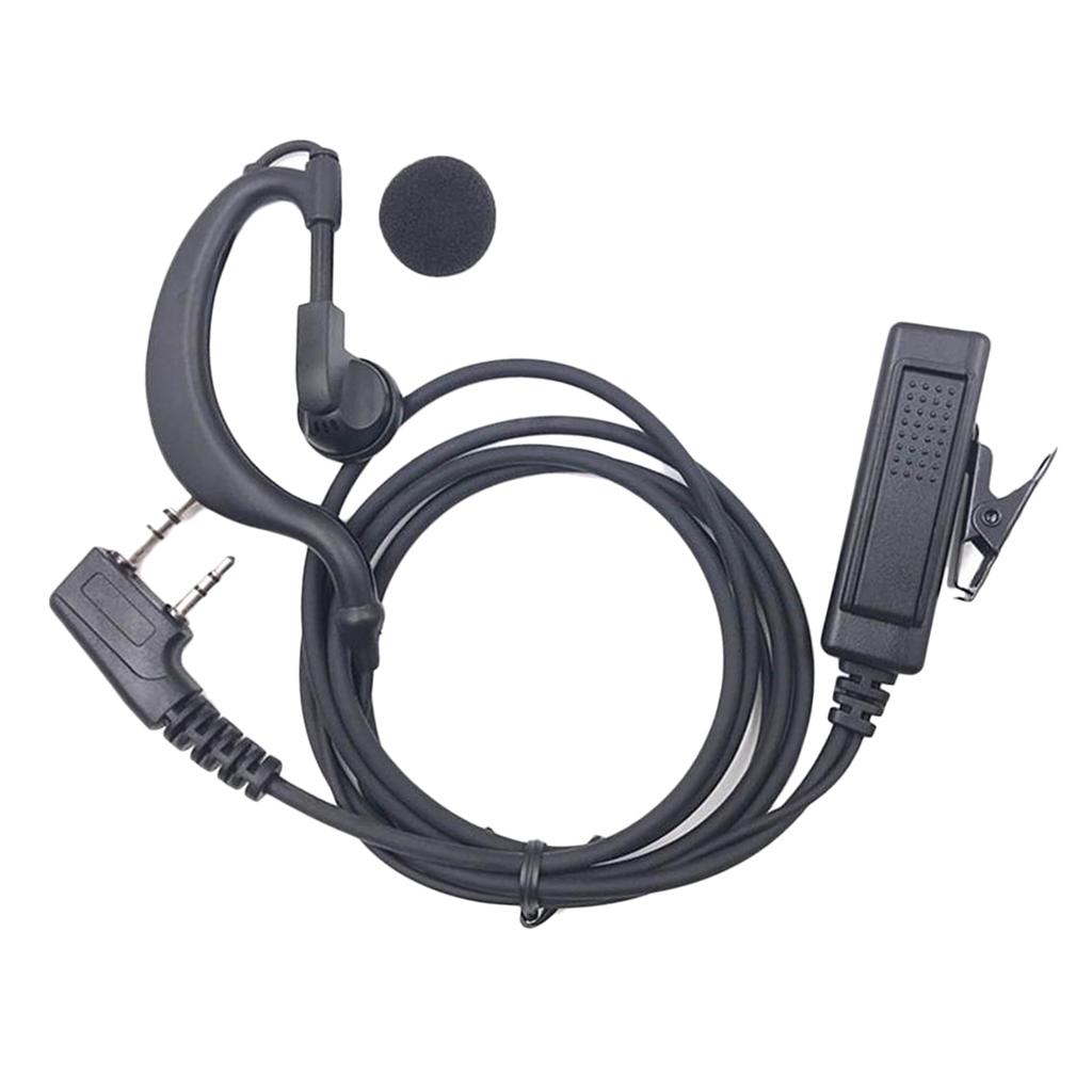 2 Pin G Shape Ear Piece Headset With Micophone Fit For Walkie Talkie