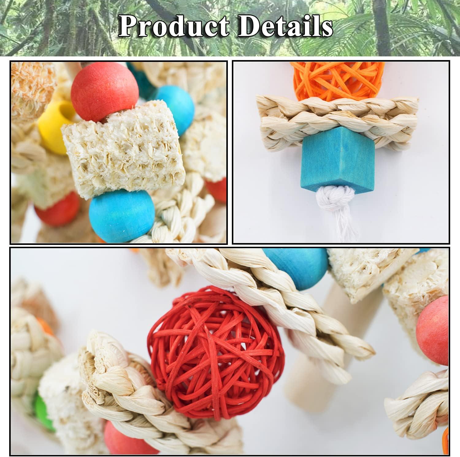 Đồ chơi cho vẹt lớn, đồ chơi cho chim nhai, đồ chơi cho vẹt bằng gỗ