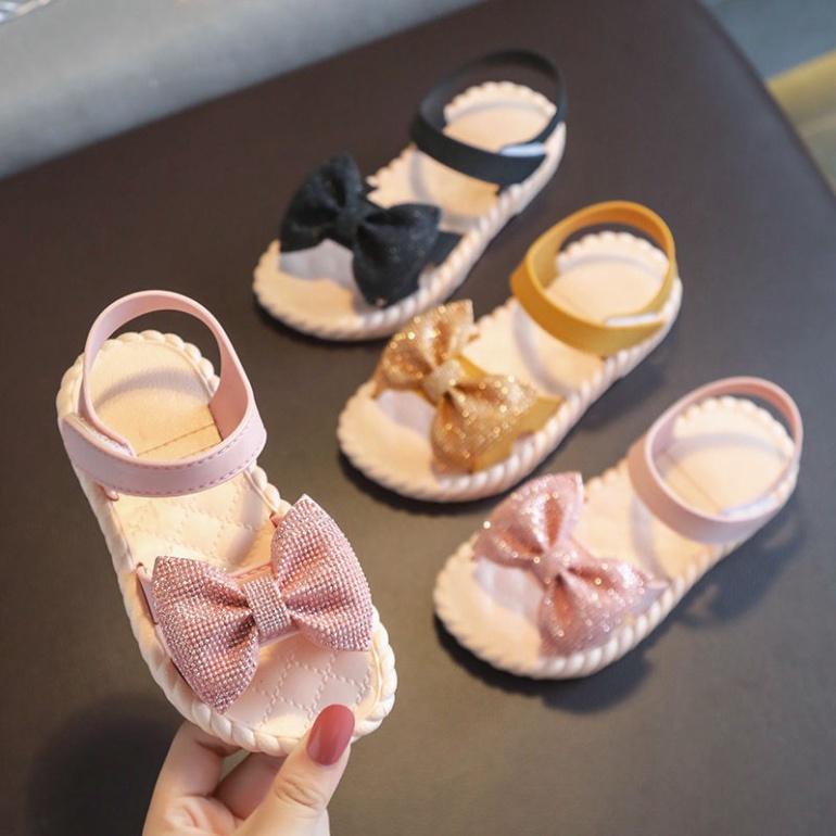 Cho Bé Giày sandals công chúa đi biển hở mũi đế mềm xinh xắn dành cho bé gái