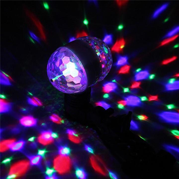 Bộ 2 Đèn LED 7 màu trang trí Sunha, led vũ trường LED xoay 2 đầu 7 màu sân khấu chớp theo nhạc, đèn trang trí,SUNHA