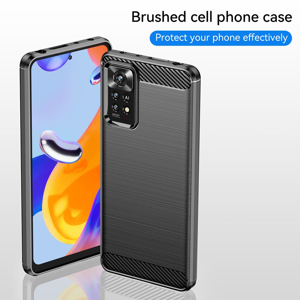 Ốp lưng dành cho Xiaomi Redmi Note 11 Pro 5G ốp silicone mềm Carbone phay xước chống sốc chống vân tay