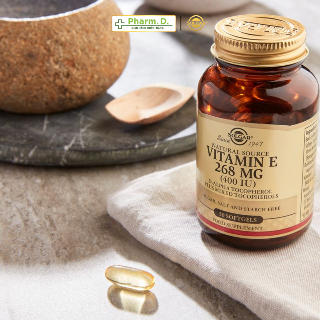 Viên Uống Solgar Vitamin E 268mg 400 IU Bổ Sung Vitamin E, Hỗ Trợ Làm Đẹp Da, Ngăn Ngừa Lão Hóa