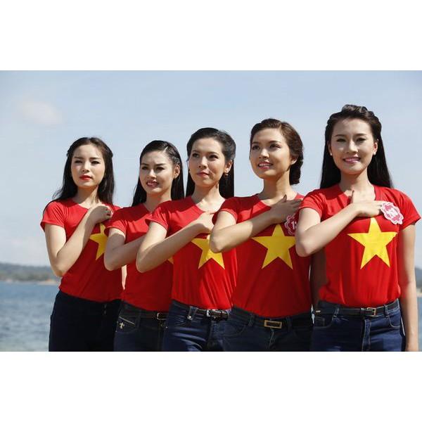 Bộ 1 cờ tổ quốc việt nam và 1 áo việt nam cờ đỏ sao vàng