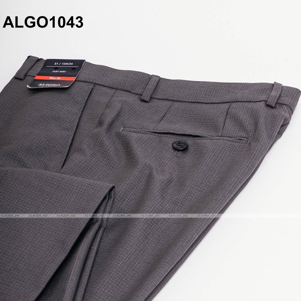 Quần âu nam Aligro màu xám, chuẩn form slimfit, tôn dáng ALGO1043