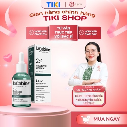 Serum nuôi dưỡng và kiểm soát dầu LaCabine 2% Prebiotic Complex 30ml