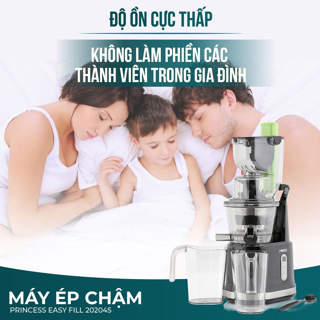 Máy ép chậm Princess Easy Fill 202045- Hàng chính hãng