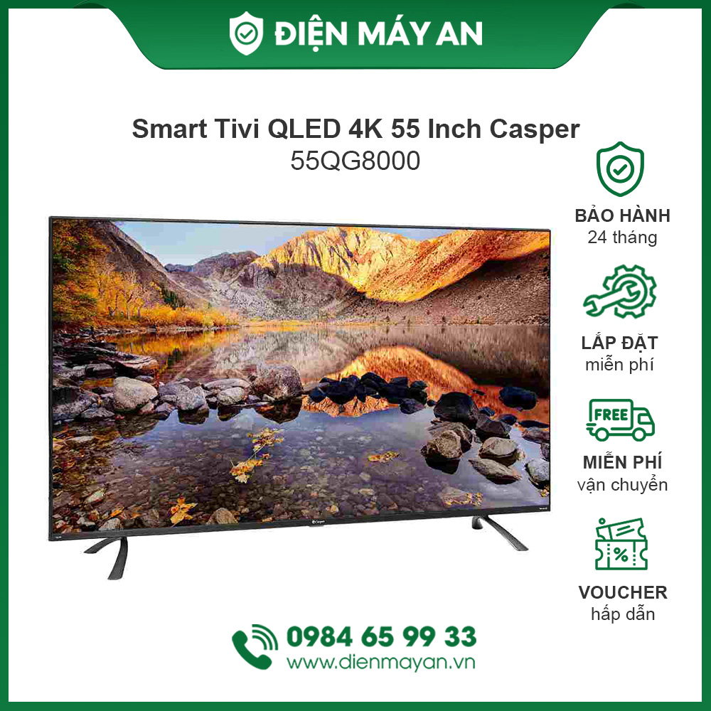 Smart Tivi QLED 4K 55 Inch Casper 55QG8000  [Hàng chính hãng]