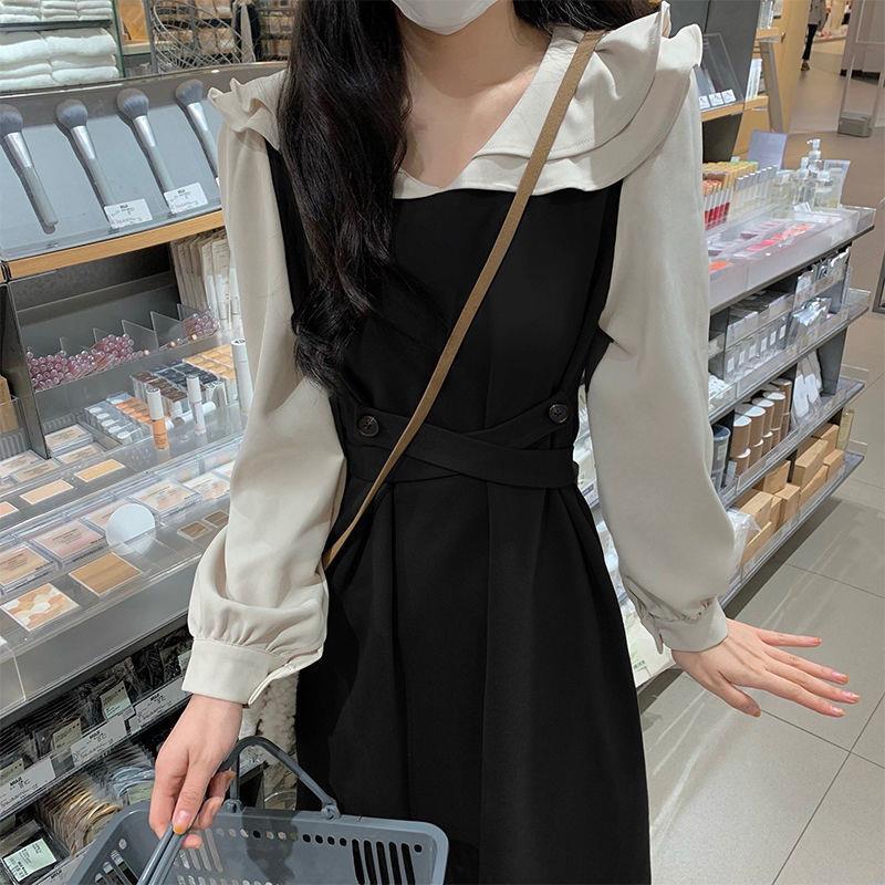 Đầm Suông Chữ A Dài Quá Gối Phong Cách Pháp Tiểu Thư Cổ Áo Cách Điệu Sica3