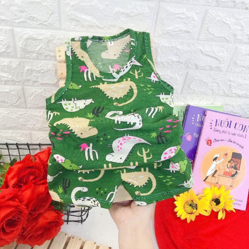 Bộ ba lỗ bé trai chất cotton co giãn 4c