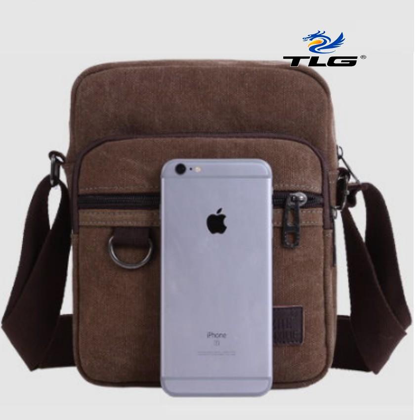 Túi đeo chéo canvas phối da Đồ Da Thành Long TLG 208109