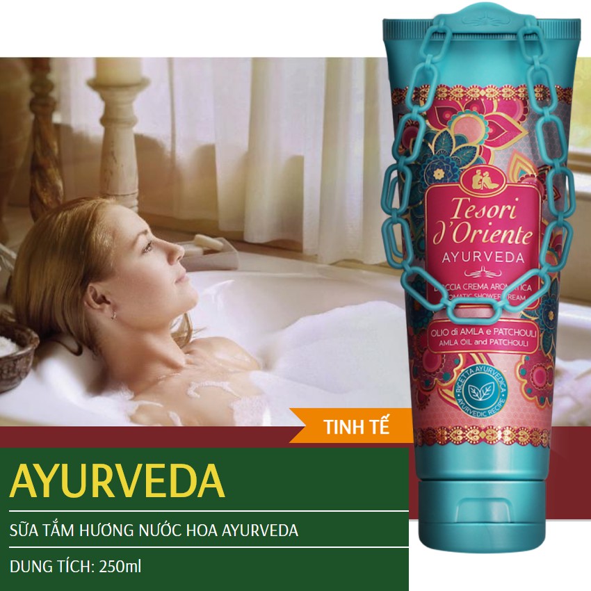 Sữa tắm nước hoa Tesori'D Oriente Ayurveda Shower Cream  250ml + Móc khóa