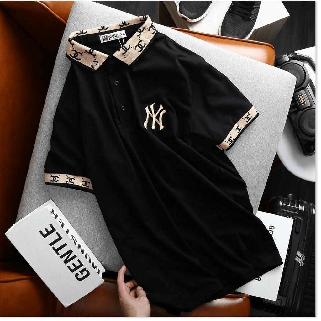 ÁO THUN NAM CỔ BẺ CỰC ĐẸP , HỌA TIẾT THÊU SIÊU CHẤT LANA FASHION