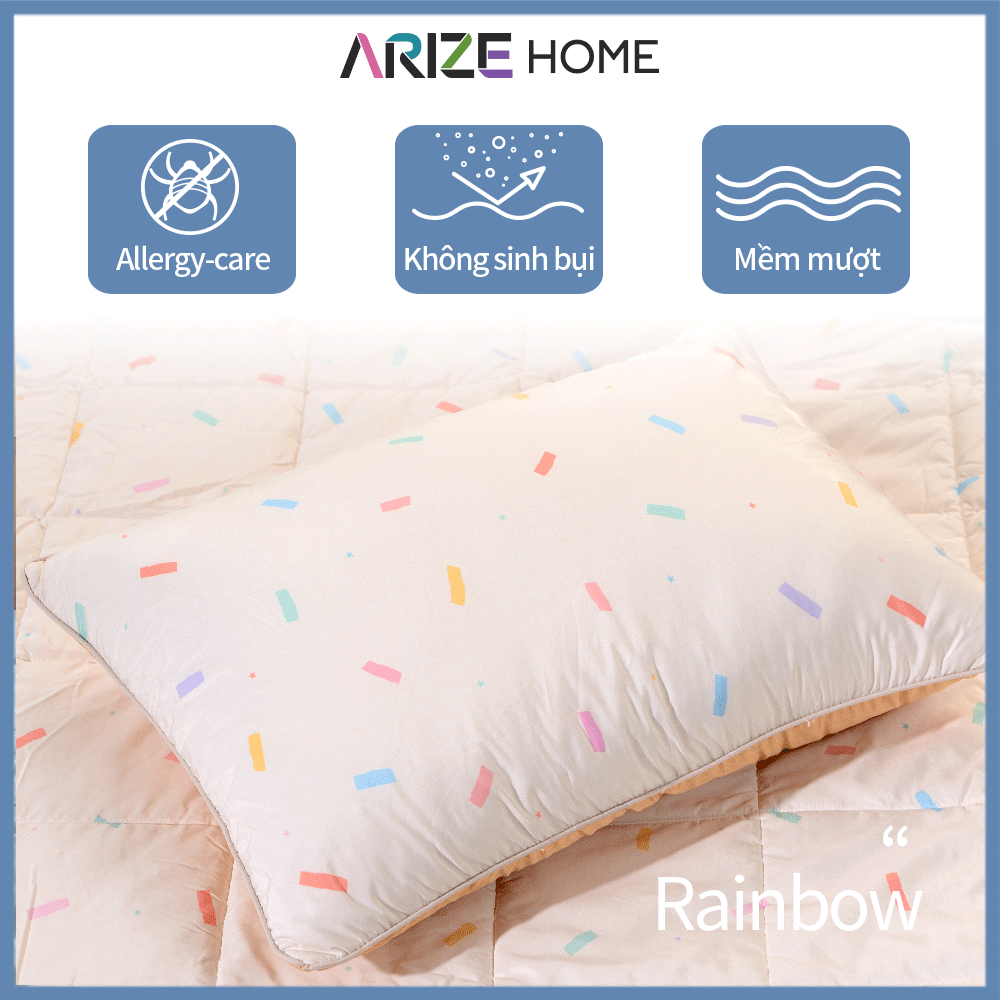 Vỏ Gối ARIZE Vải Microfiber Họa Tiết Dễ Thương Kích Thước 50x70cm (01 Cái)