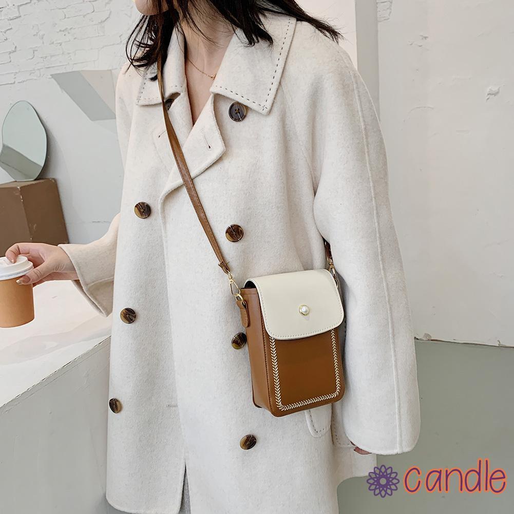 Túi Đeo Chéo Da Pu Đính Ngọc Trai Thời Trang Cho Nữ