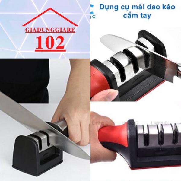 Dụng cụ mài dao kéo 3 cấp độ cầm tay, mài dao nhanh bén siêu tiện lợi