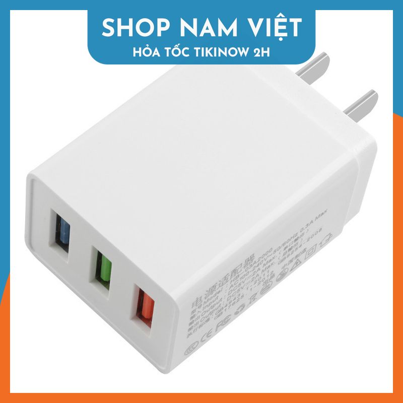 Củ Sạc USB 5V Loại Tốt 3 Cổng / 4 Cổng - Hàng Chính Hãng NAVIVU