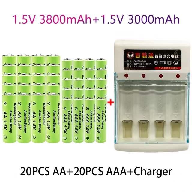 100% Nguyên Bản 1.5V AA3.8Ah + AAA3.0Ah Pin Sạc NI-MH 1.5 V cho Đồng Hồ chuột máy tính đồ chơi + miễn phí vận chuyển Màu sắc: Vàng