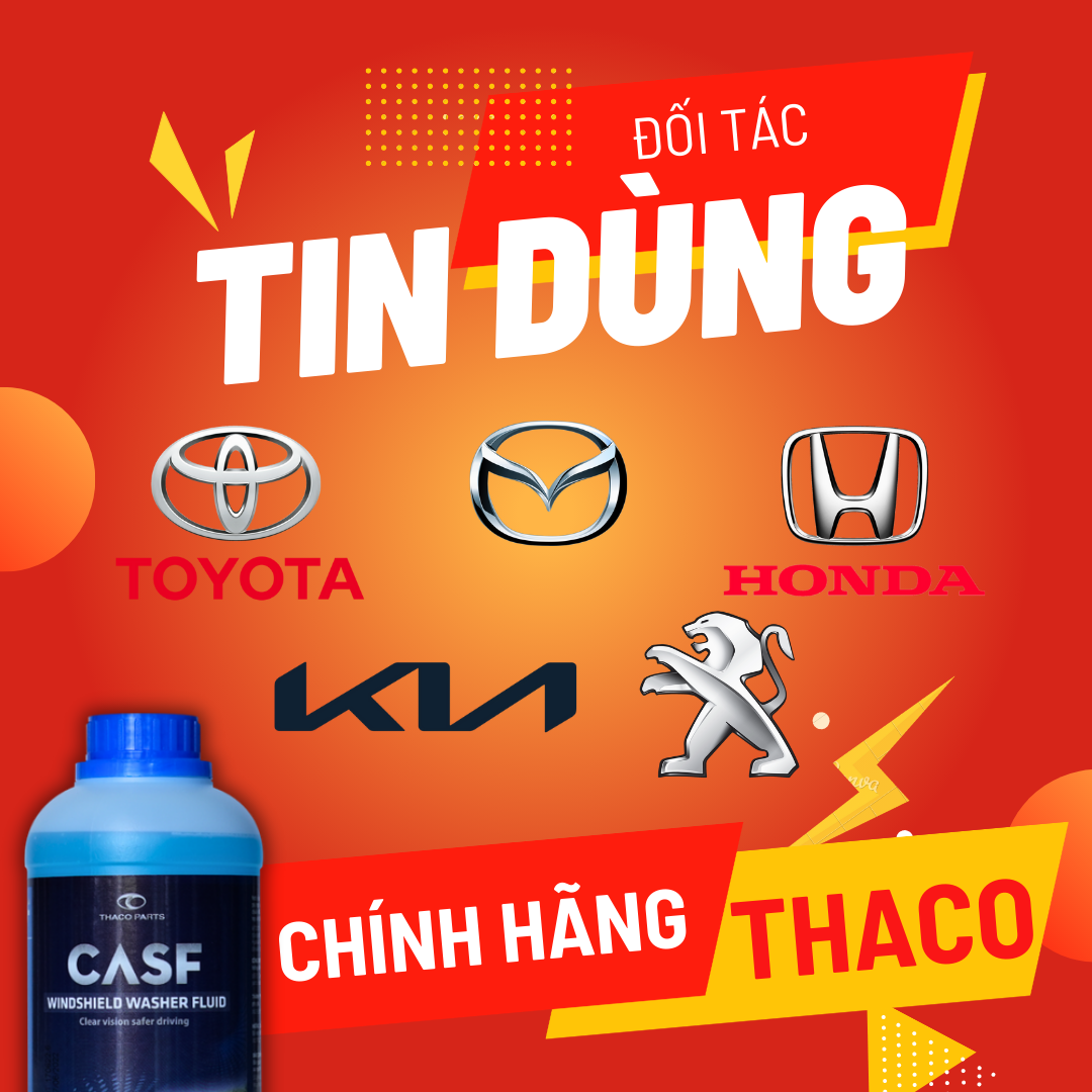 Nước rửa kính xe ô tô THACO CASF dùng cho xe TOYOTA, MAZDA, KIA - Không cần pha - Tiêu chuẩn Nhật Bản