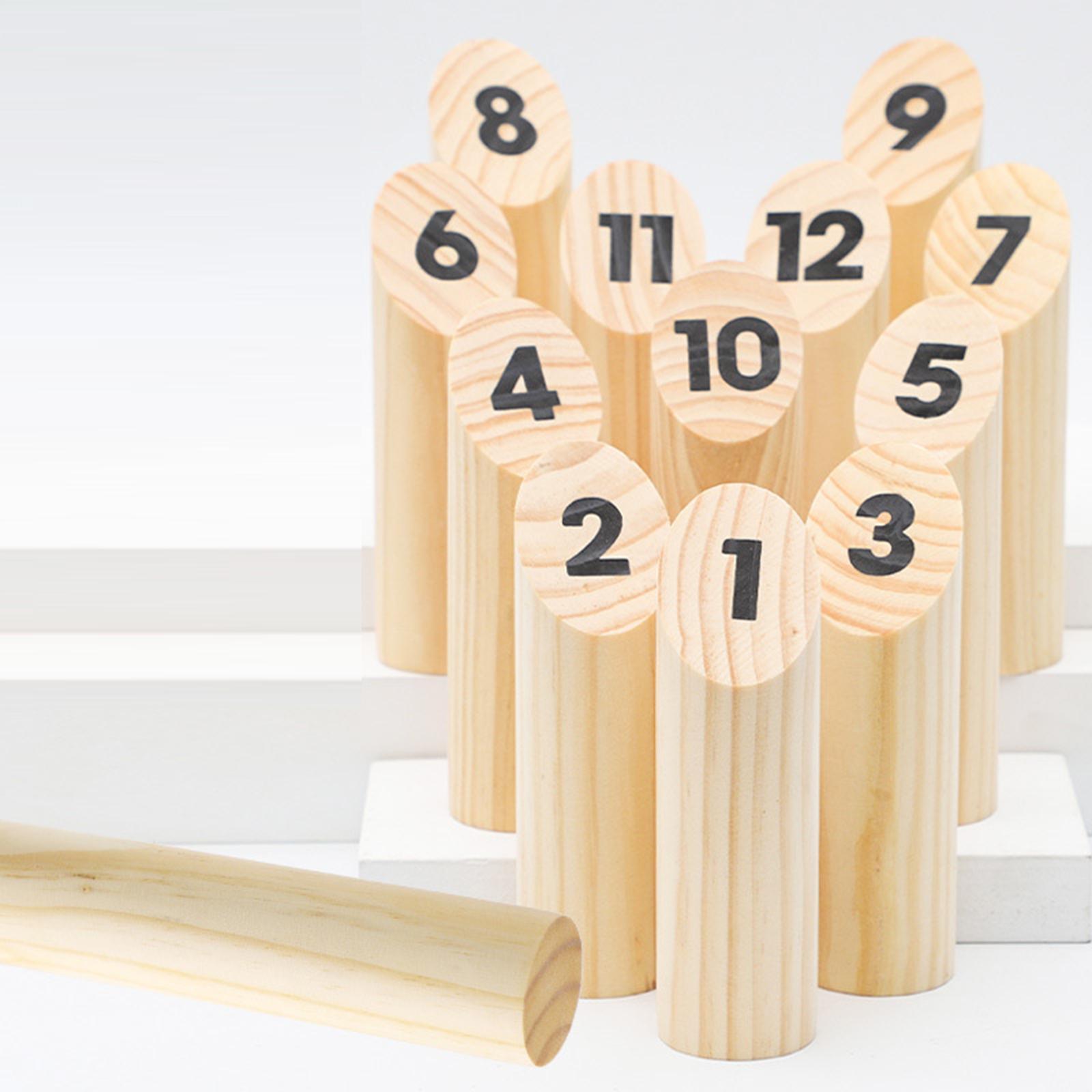 Wood Tossing Game Family Game Numbered Block for Indoor Outdoor garden