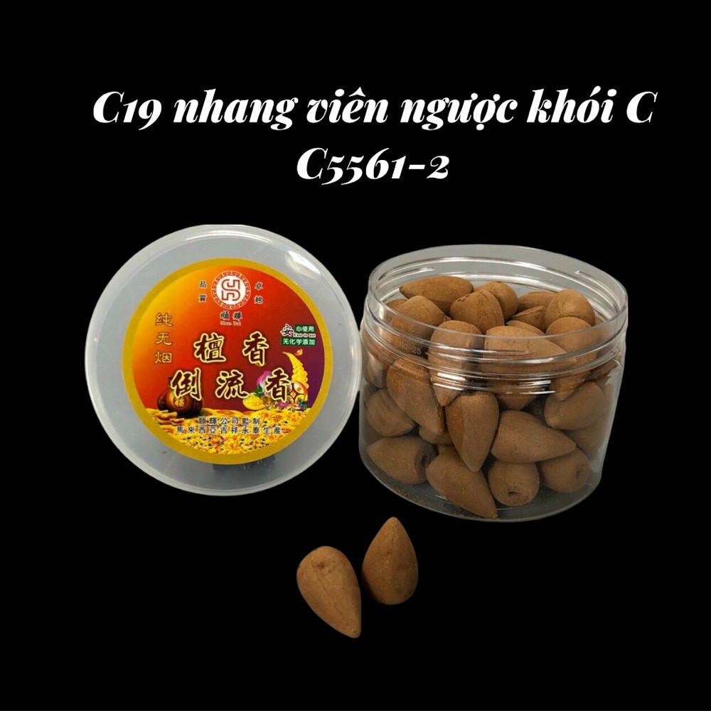 NHANG TRẦM HƯƠNG,NHANG TRẦM C19 KHÓI TỎA NGƯỢC 60 VIÊN