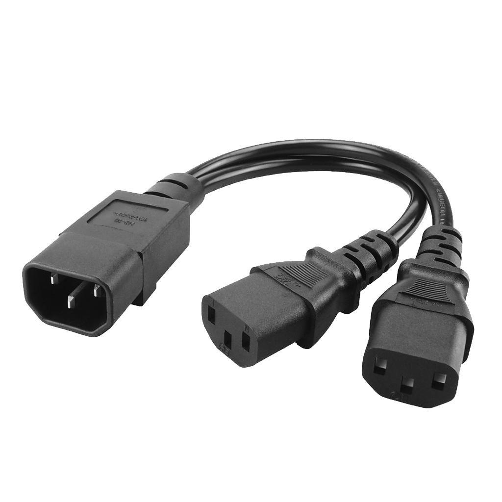 IEC320-C14 to 2C13 Power Cord 1-2 Cable   PDU/UPS Cabinet 350mm