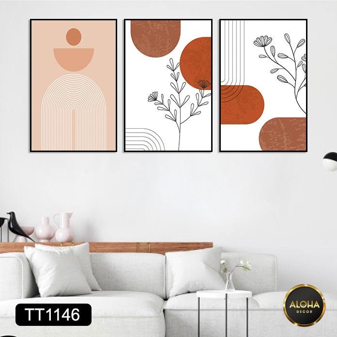 Set 3 tranh canvas treo tường tối giản tặng khung tranh trang trí - Tranh treo tranh nghệ thuật phòng khách, phòng ngủ