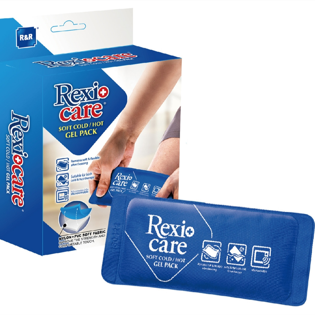 Túi Chườm Gel Hot/ Cold R&amp;R Rexi Care giúp Giảm Đau,Hạ Sốt size nhỏ 28.5cm x 11.5cm