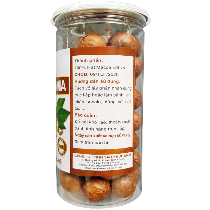 500G Macca Nứt Vỏ Hàng Nhập Khẩu Cao Cấp Thương Hiệu SK FOOD