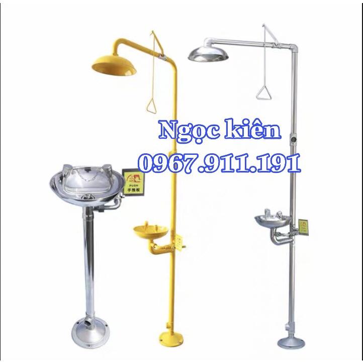 Bộ bồn rửa mắt và tắm khẩn cấp có chân đạp