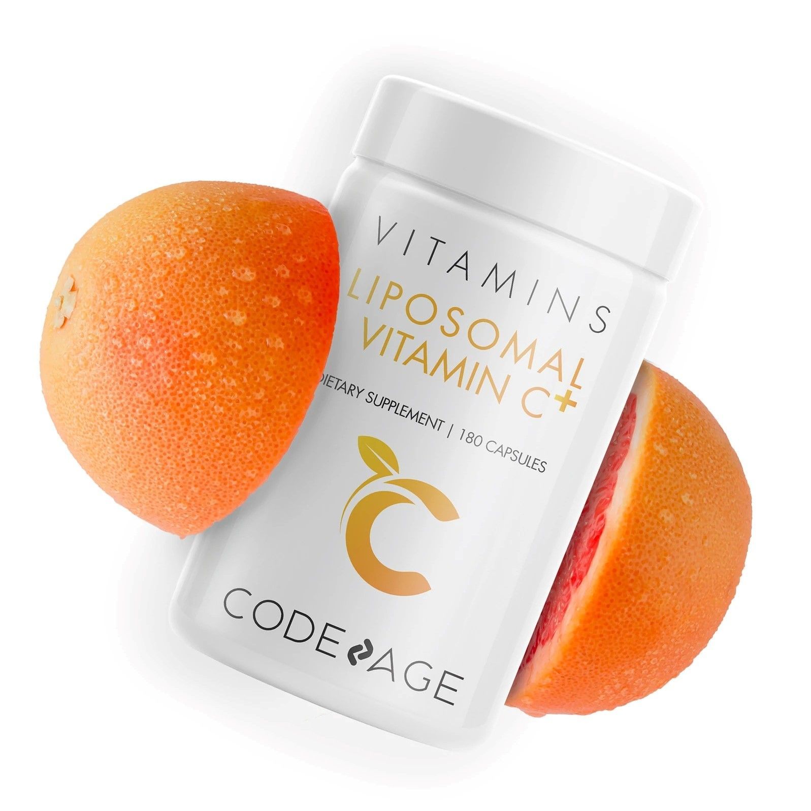 Viên uống CodeAge Liposomal Vitamin C 180 viên - Tăng cường hệ miễn dịch, dưỡng sáng và đều màu da
