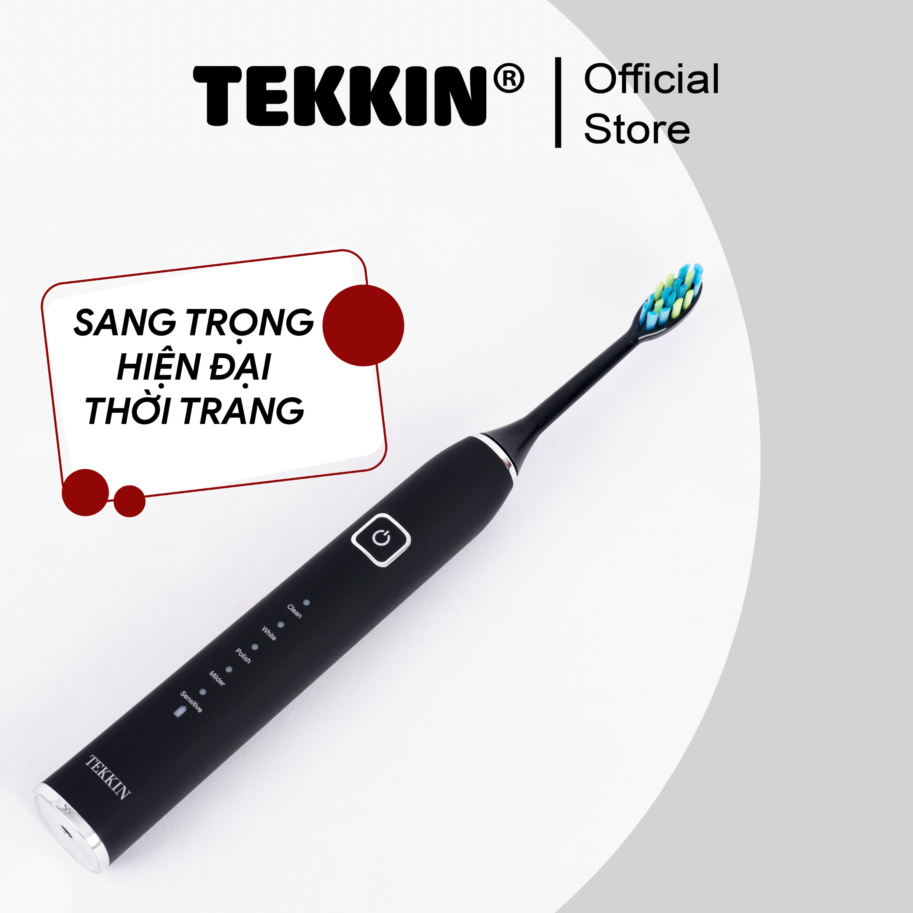 Bàn chải đánh răng điện TEKKIN SONIC TI-818 5 chế độ - Hàng chính hãng