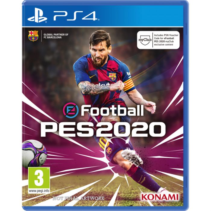 Bộ Máy Playstation 4  Pro Model Cuh 7218b Kèm Điã Game Pes 2020 - 2 Tay Cầm - Hàng Chính Hãng