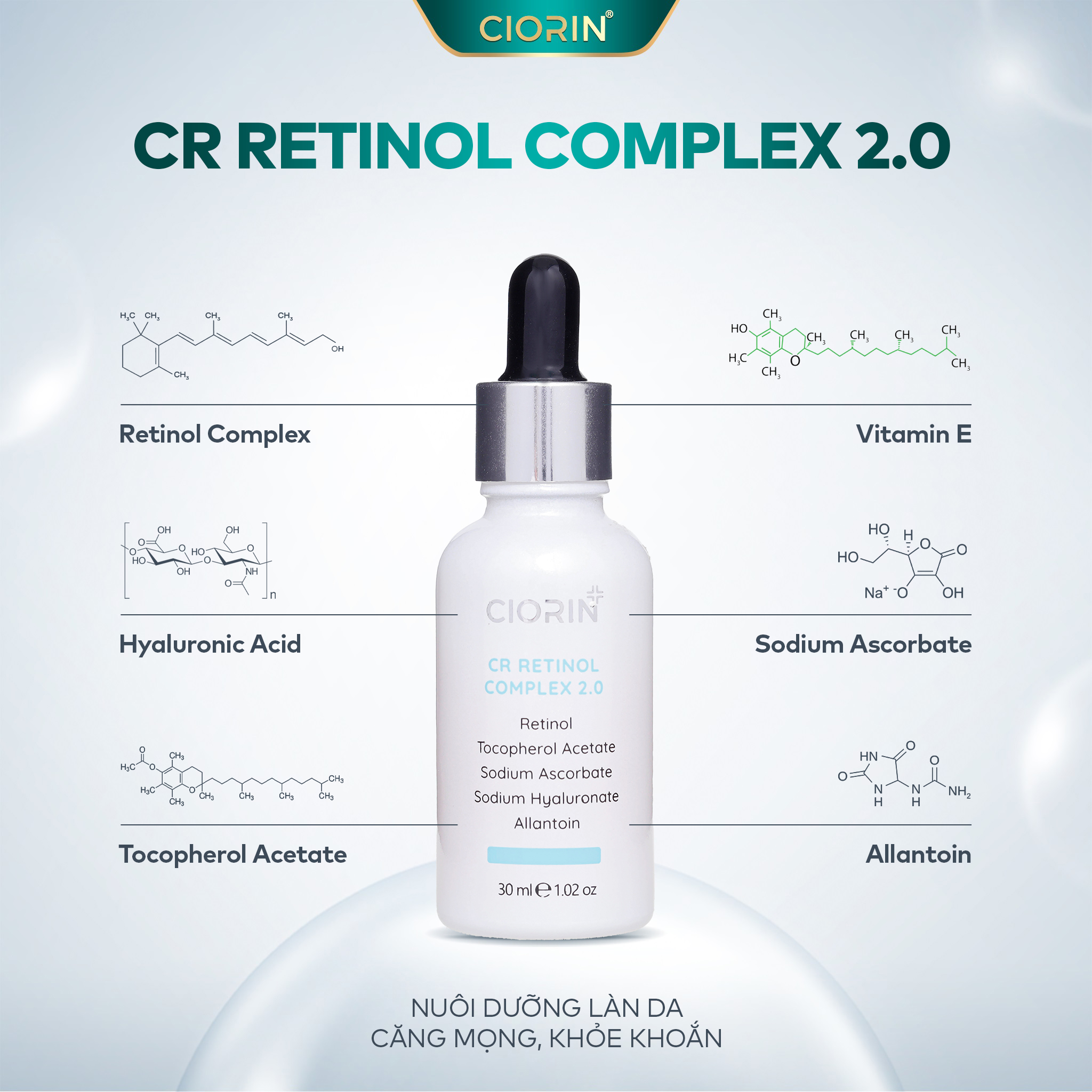 Ciorin Cr Retinol Complex 2.0 Ngăn Ngừa Lão Hóa, Giảm Nếp Nhăn, Cấp Ẩm