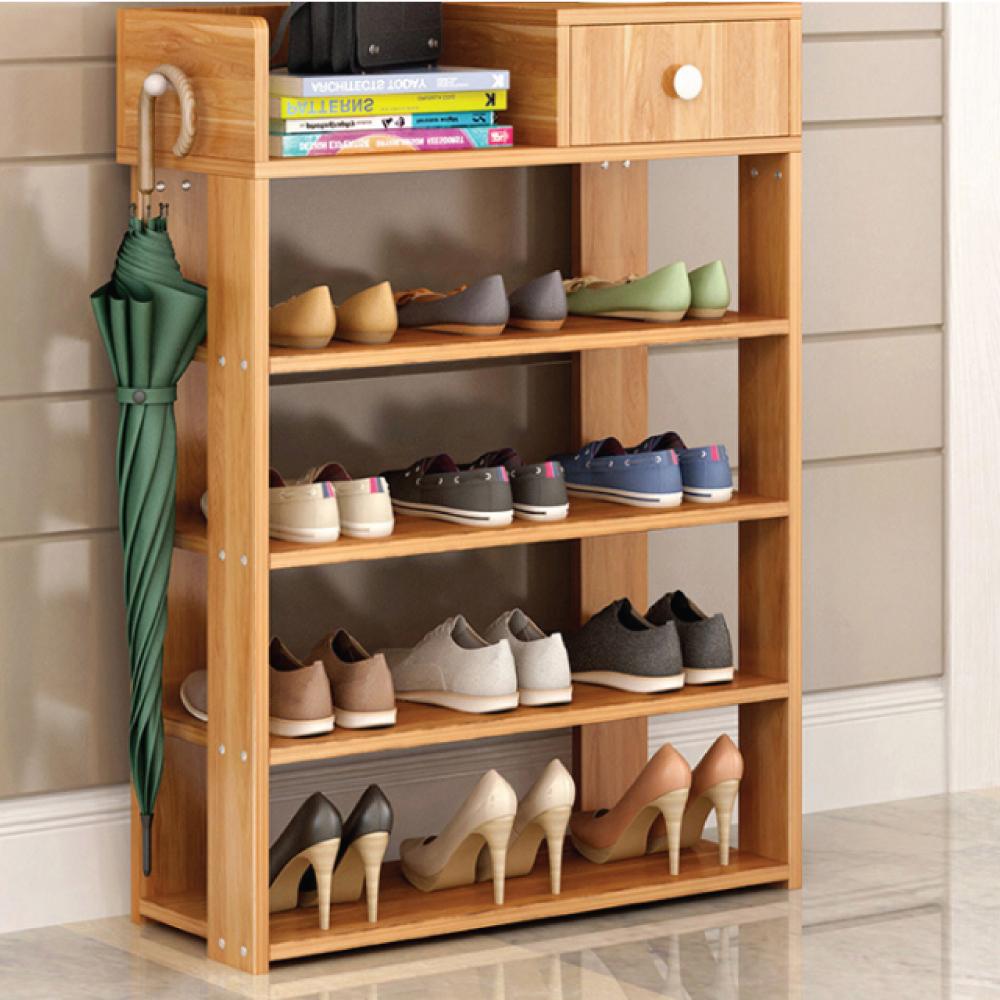 Kệ Giày Bằng Gỗ, A240 Kiểu Đứng 5 Tầng, Cao 80Cm X Rộng 60Cm X Sâu 24Cm, Gỗ Tự Nhiên Được Xử Lý Trống Mối Mọt - Giao Hàng Toàn Quốc
