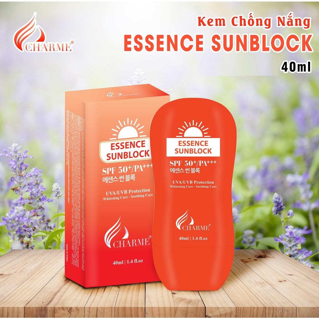 Kem Chống Nắng CHARME ESSENCE SUNBLOCK 40ml Kết Cấu Dịu Nhẹ, Thông Thoáng, Bảo Vệ Làn Da