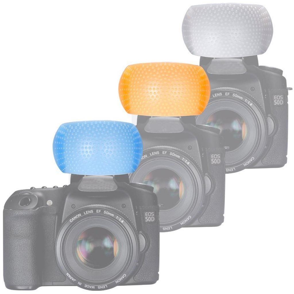Bounce Flash Diffuser Cover Camera Soft Light Mask Three-color Light Cover