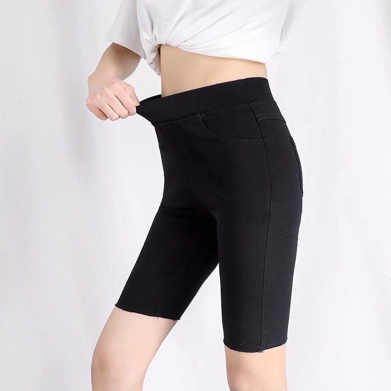 Quần legging lửng Mophus nữ vải thun co dãn cao cấp nâng mông dáng ôm - EQ001