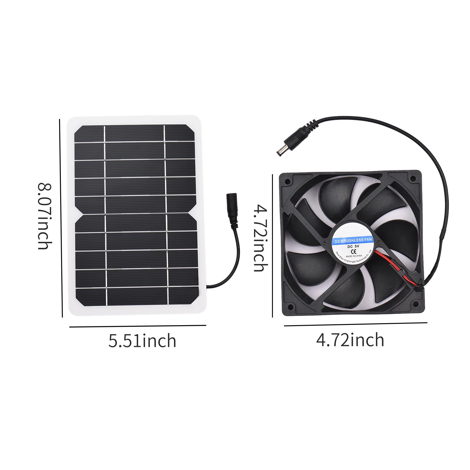 Quạt Chạy Bằng Bảng Pin Năng Lượng Mặt Trời 6W 5V