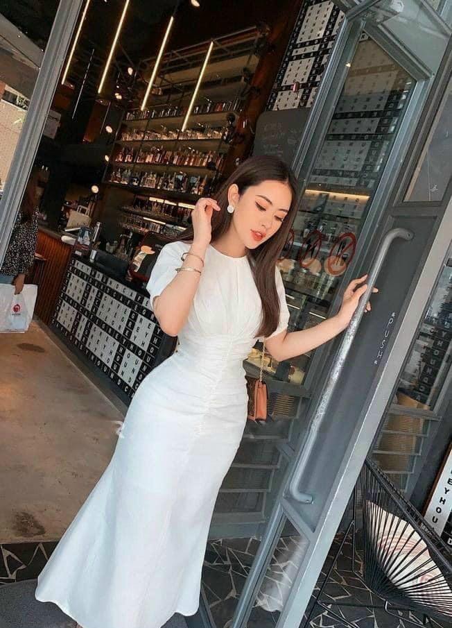ĐẦM MIDI TAY BỒNG NHÚN THÂN 74498047
