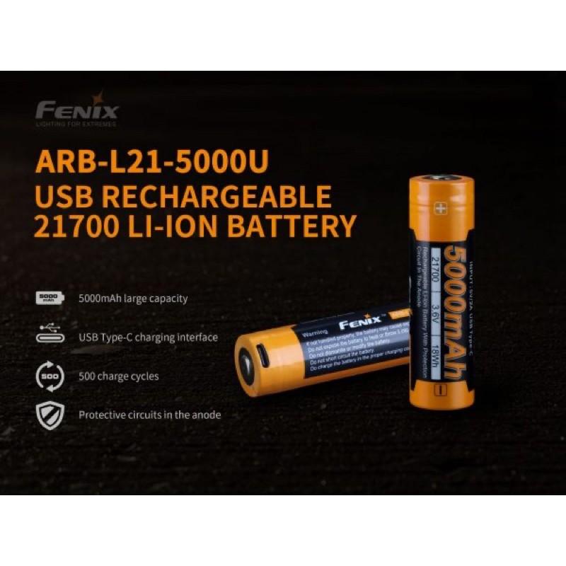 (1 viên ) Pin Fenix ARB - L21-5000U Type C- USB